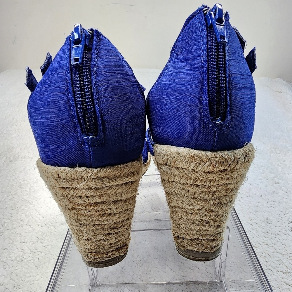 Cato Blue Wedge Sandals Size 10M - Picture 4 of 11